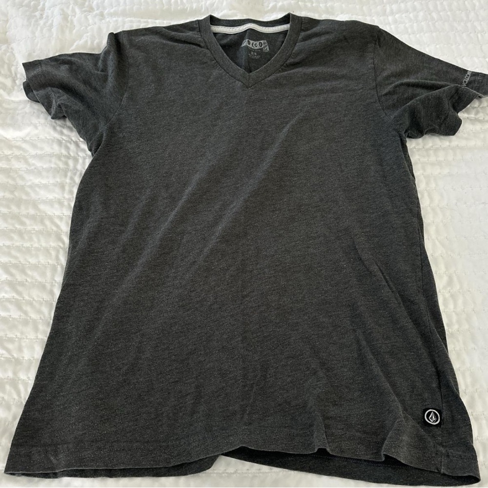 Volcom Charcoal V-Neck T-Shirt